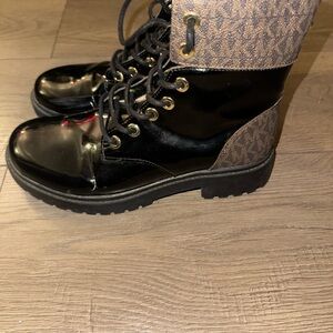 Michael Kors Black and Brown Ankle Boots